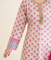 Print Raw Silk Suit