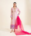 Print Raw Silk Suit