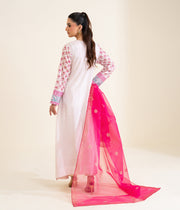 Print Raw Silk Suit
