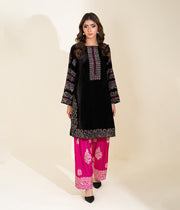 Print Raw Silk Suit