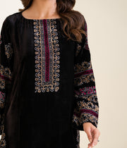 Print Raw Silk Suit