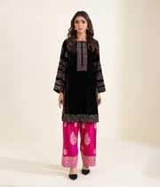 Print Raw Silk Suit